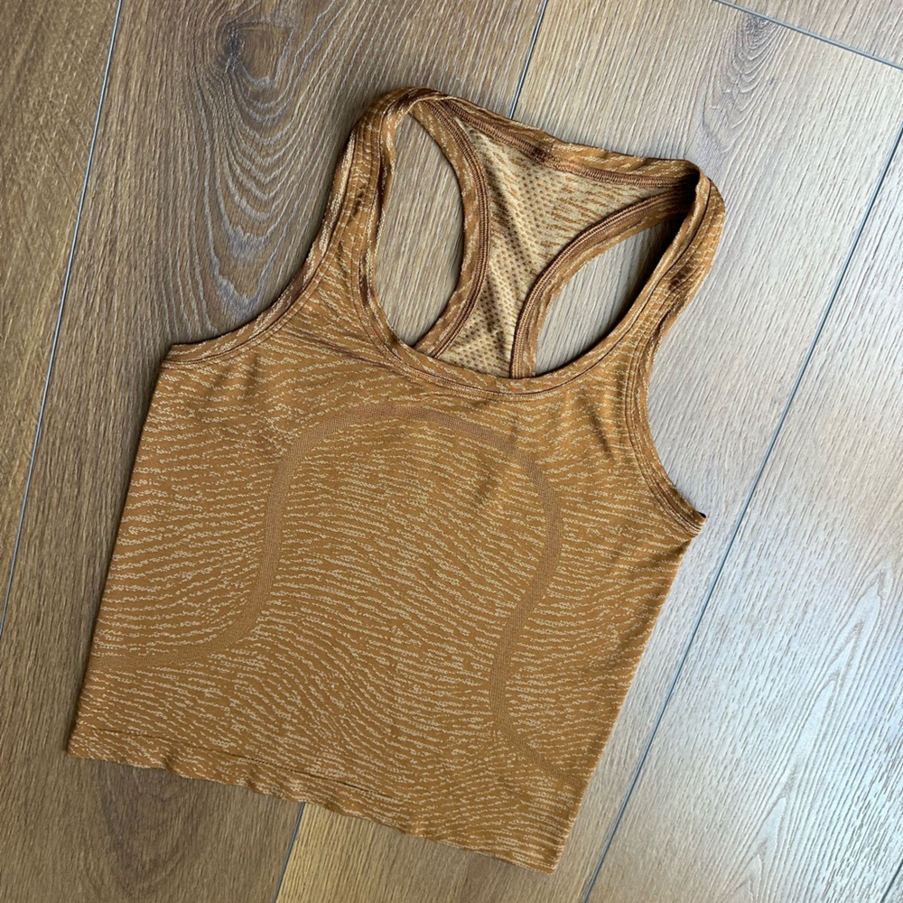 lululemon athletica Racerback Tank Top in Rust Brown
